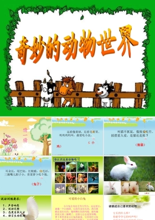 《奇妙的动物世界》课件