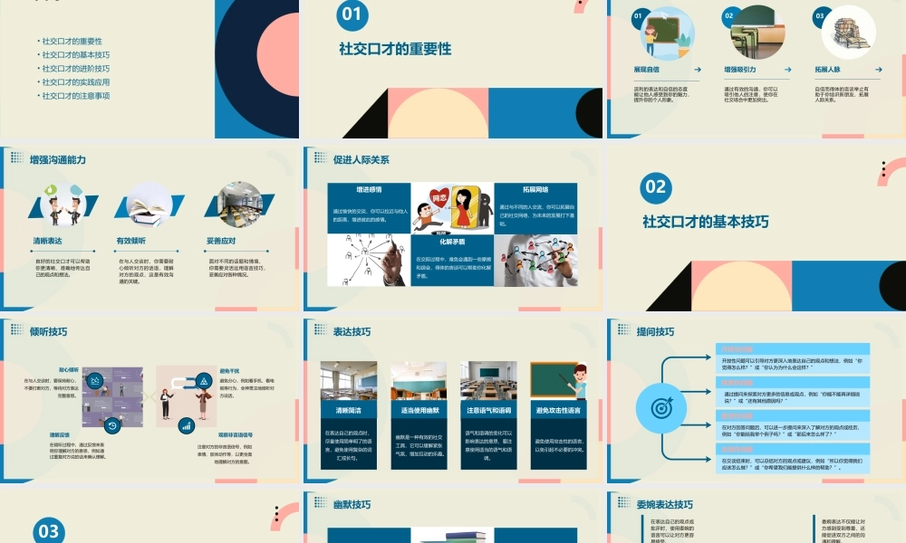 社交口才交谈的技巧剖析课件