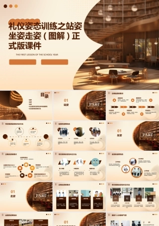 礼仪姿态训练之站姿坐姿走姿(图解)正式版课件