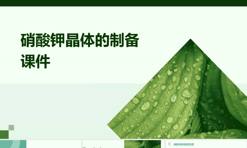硝酸钾晶体的制备课件
