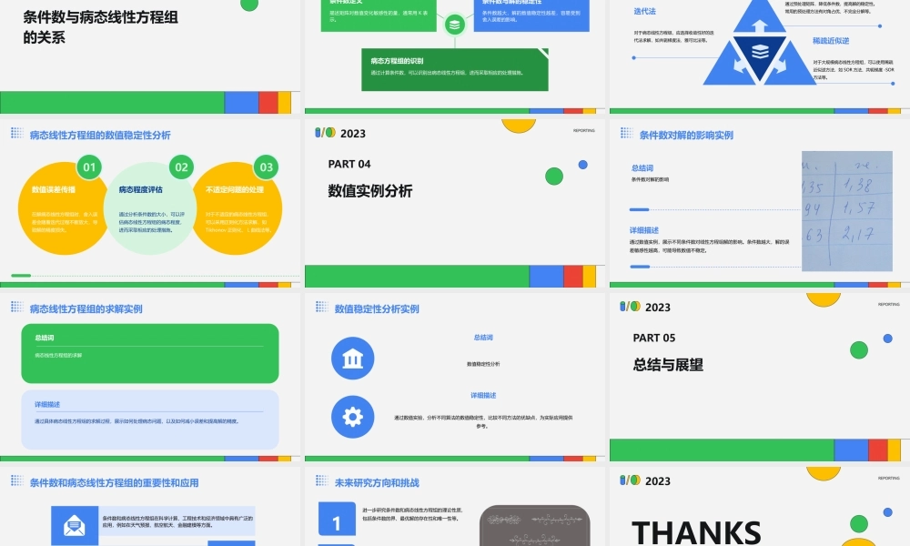 研究生数值分析(9)矩阵的条件数和病态线性方程组课件