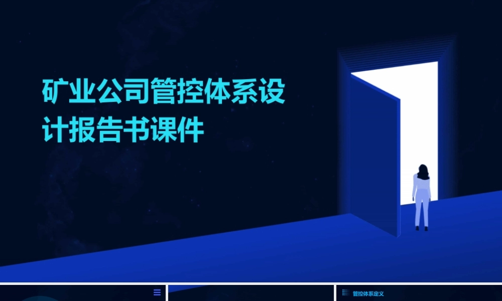 矿业公司管控体系设计报告书课件