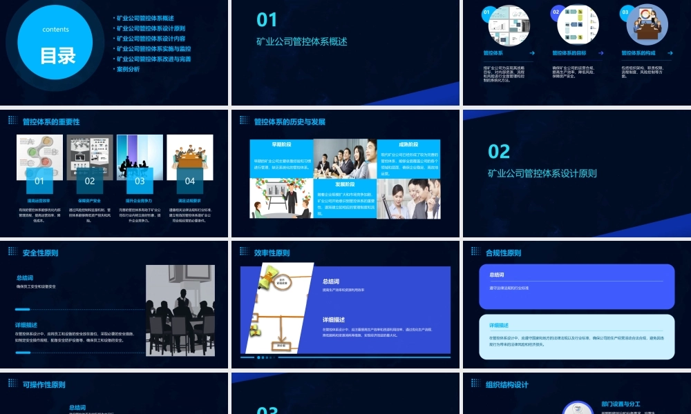 矿业公司管控体系设计报告书课件