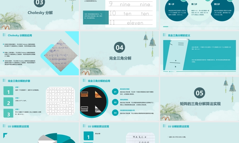 矩阵的三角分解课件