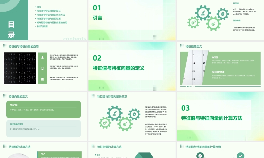 矩阵特征值与特征向量的计算讲解课件