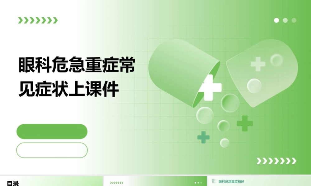 眼科危急重症常见症状上课件