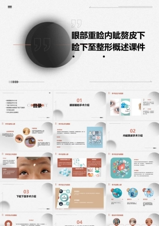 眼部重睑内眦赘皮下睑下至整形概述课件