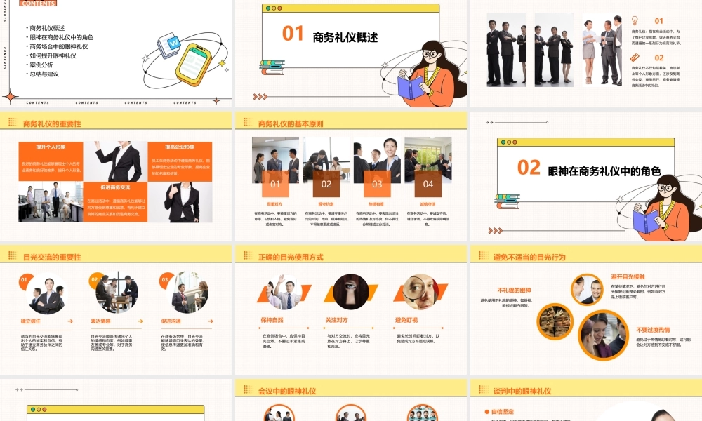 眼神的商务礼仪课件