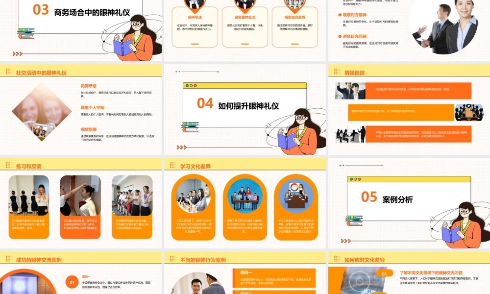 眼神的商务礼仪课件