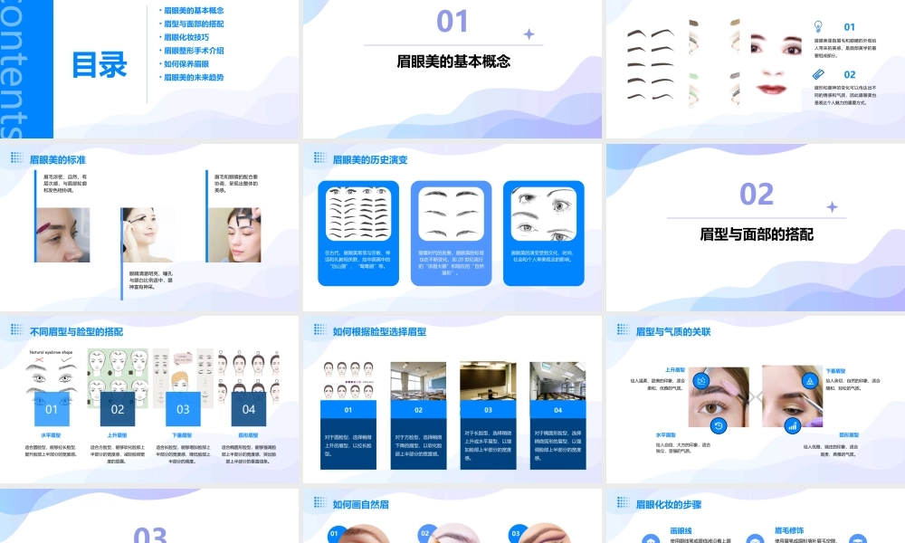 眉眼美观测讲解课件