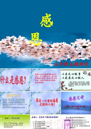 小学生感恩主题班会课件