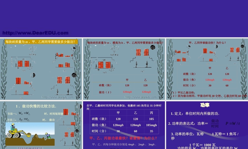 九年级物理功率课件 新课标 人教版 课件