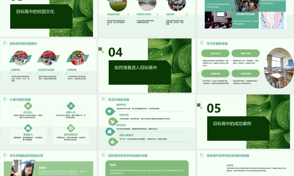 目标高中主题班会课件