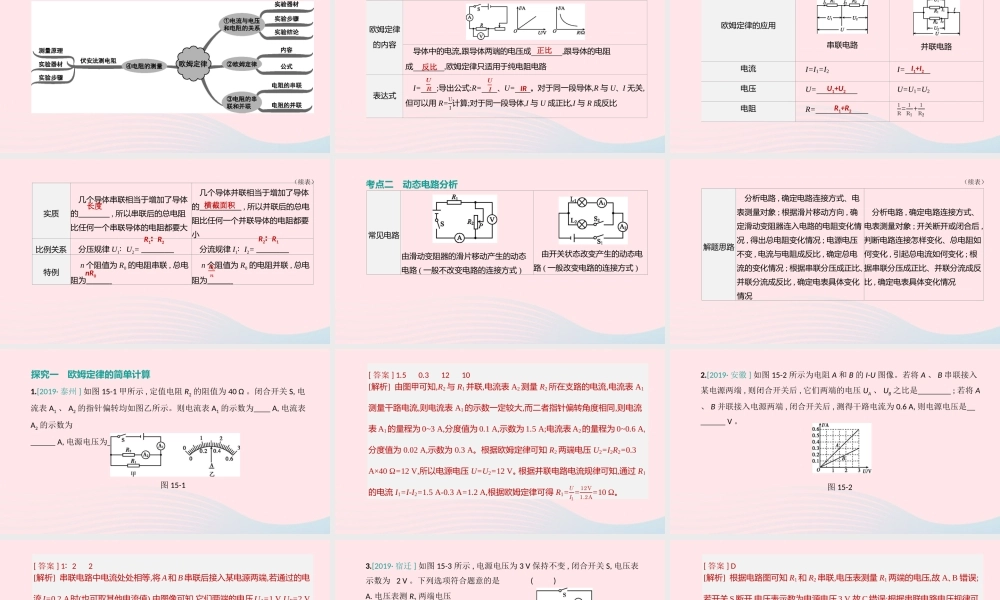 山西省中考物理(欧姆定律)专题复习课件