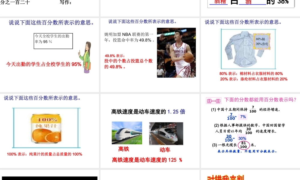 许玲扬百分数认识PPT