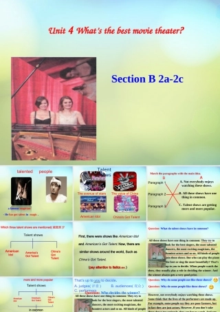 八年级英语上册(Unit 4 What s the best movie theater Section B(2a 2c))课件 (新版)人教新目标版 课件