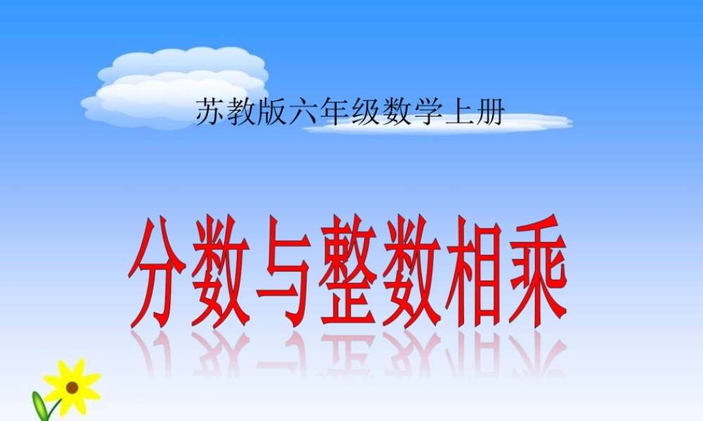 范《分数与整数相乘》课件