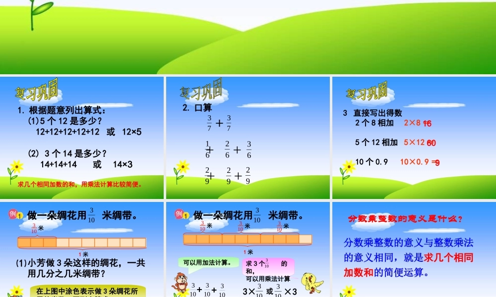 范《分数与整数相乘》课件