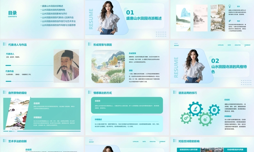 盛唐山水田园诗派资料课件