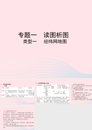 中考地理总复习 第二部分 综合专题强化 专题一 读图析图 类型一 经纬网地图课件