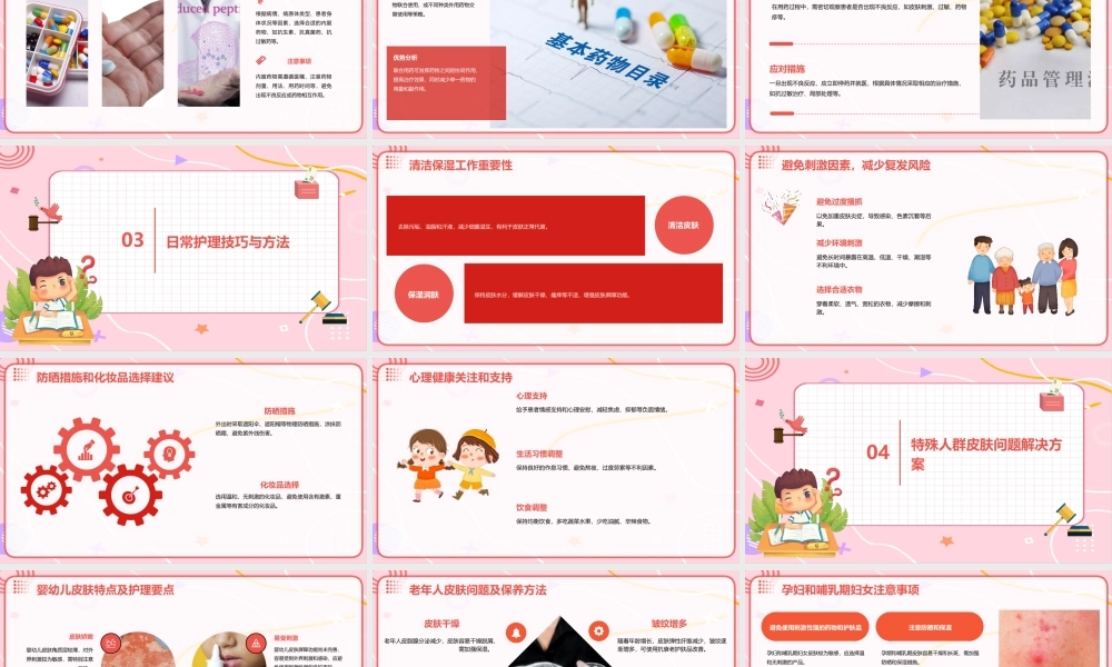 皮肤疾病药物应用与日常护理