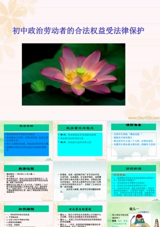 初中政治劳动者的合法权益受法律保护 课件