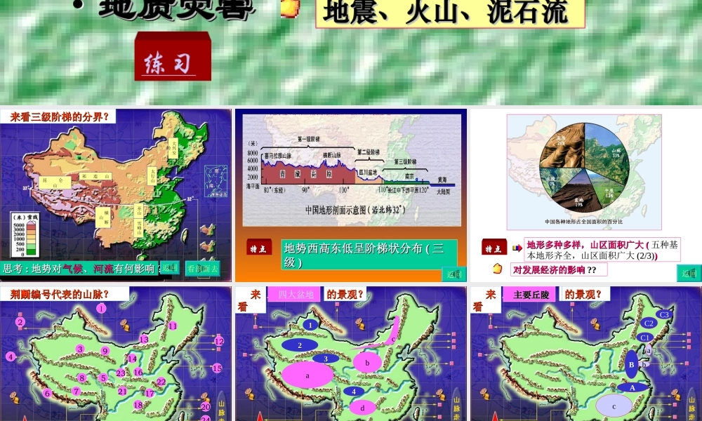 八年级地理 中国的地形区课件