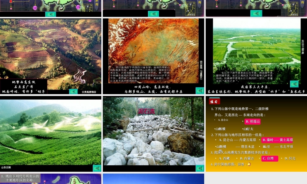 八年级地理 中国的地形区课件