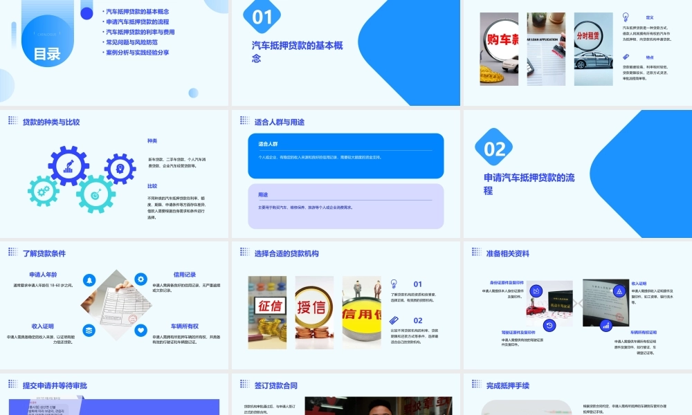 申请汽车抵押贷款的新手必备知识课件