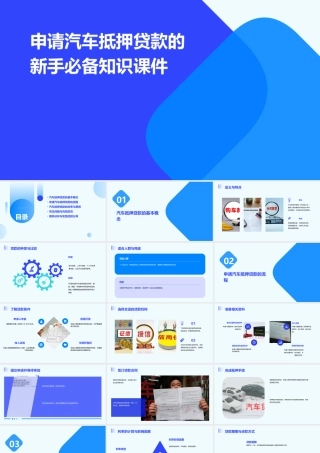 申请汽车抵押贷款的新手必备知识课件