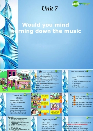八年级英语下册 would you mind doing something课件 人教新目标版 课件