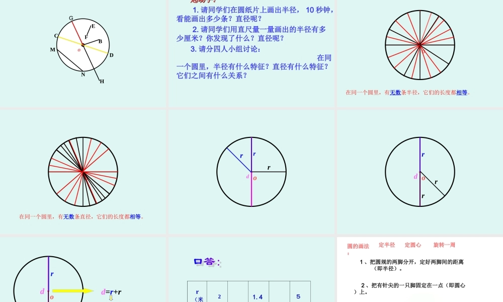 圆的认识PPT演示稿