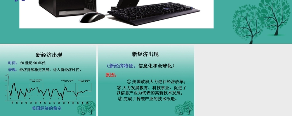 九年级历史下册 第8课(美国经济的发展)美国新经济的出现课件 新人教版 0106318