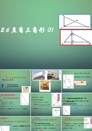 八年级数学上册 2.6 直角三角形课件 (新版)浙教版 课件