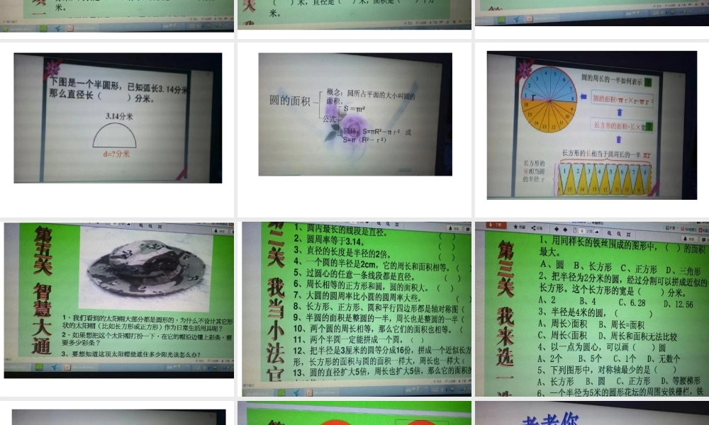 圆的整理和复习