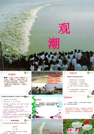 八年级语文上册(观潮)课件 新人教版 课件