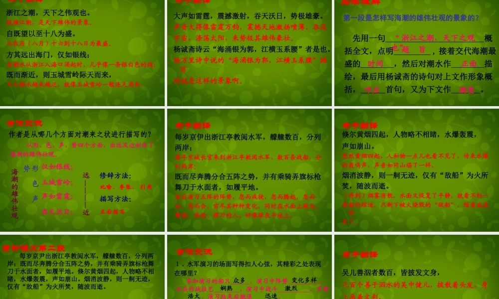 八年级语文上册 第六单元 28 观潮课件 新人教版 课件