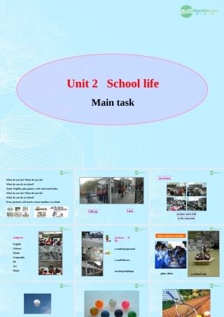 八年级英语上册(Unit 2 School life)Main task课件 牛津译林版 课件