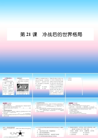 九年级历史下册 第6单元 冷战结束后的世界 第21课 冷战后的世界格局易错点拨课件 新人教版 课件