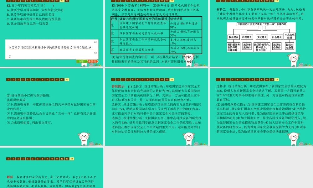 八年级道德与法治上册 第四单元 维护国家利益单元整合课件 新人教版 课件