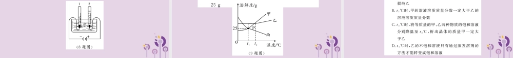 中考化学一轮复习 第2部分 板块归类 板块1 身边的化学物质 第2课时 水与常见的溶液课件