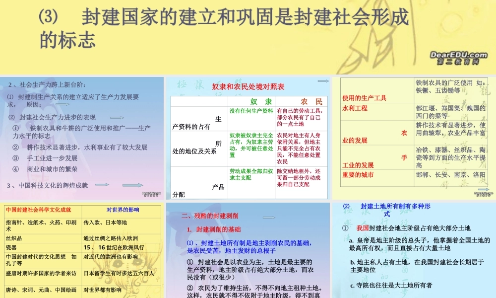 九年级政治复习课件 封建社会的兴衰 人教版 课件