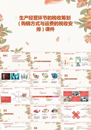 生产经营环节的税收筹划(购销方式与运费的税收安排)课件