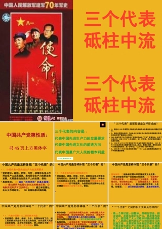 九年级政治 第十五课( 三个代表 )课件 教科版 课件