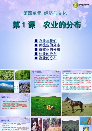 八年级地理上册 4.1 农业的分布课件 商务星球版 课件