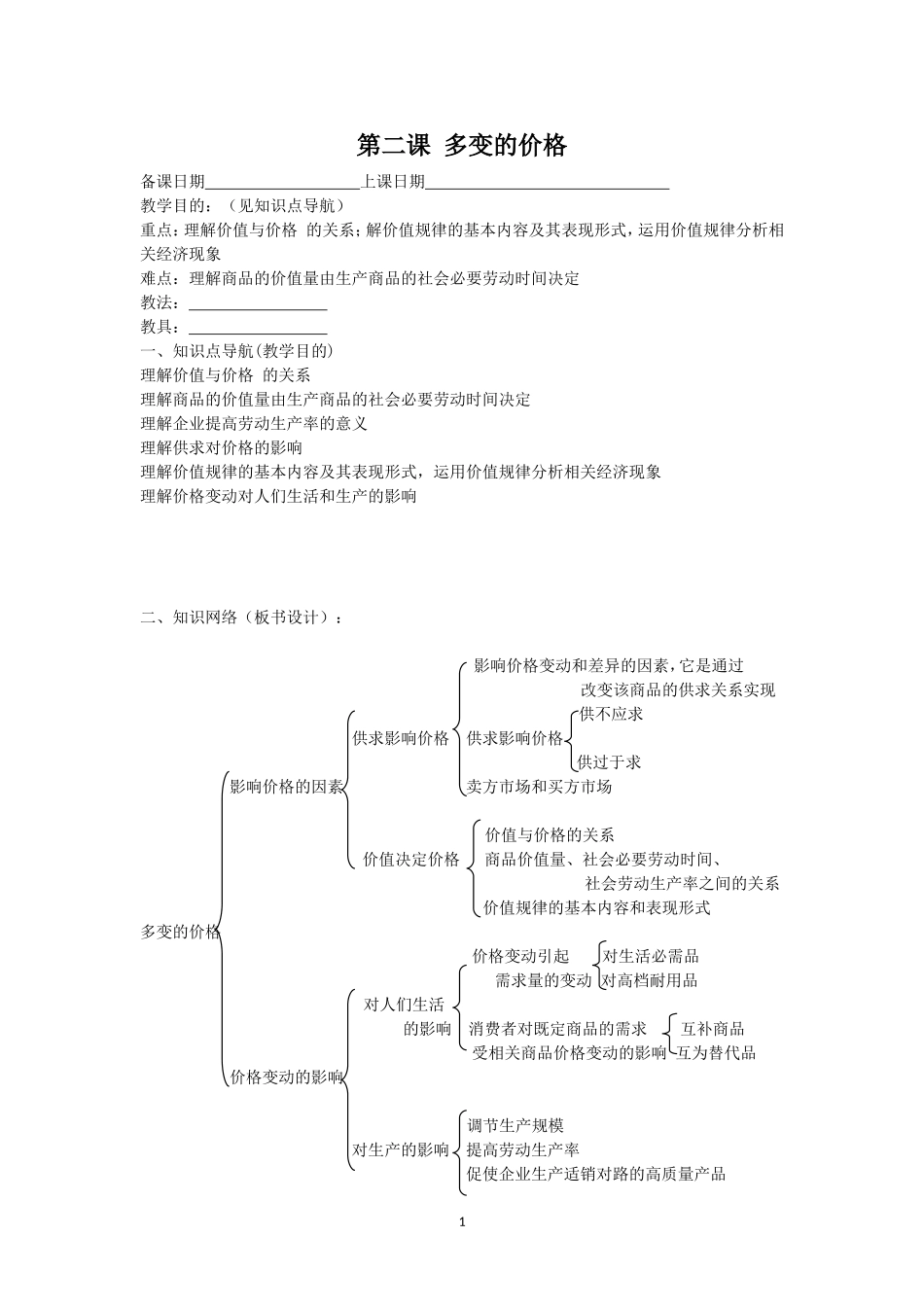 第二课多变的价格_第1页