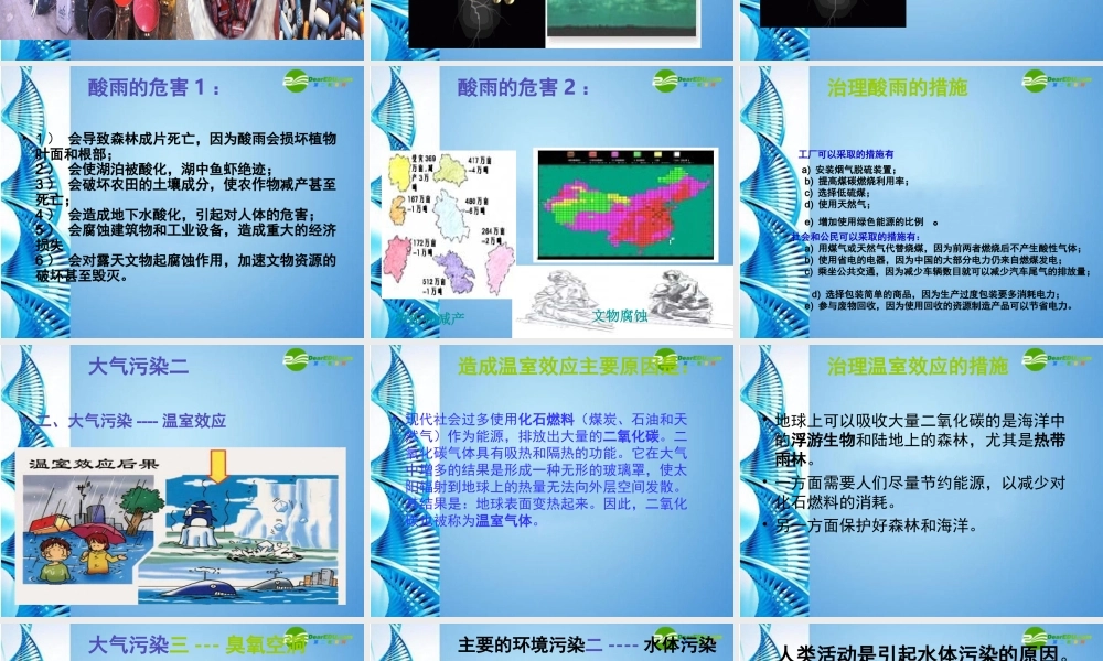 八年级生物下册 环境的污染与保护课件 苏科版 课件