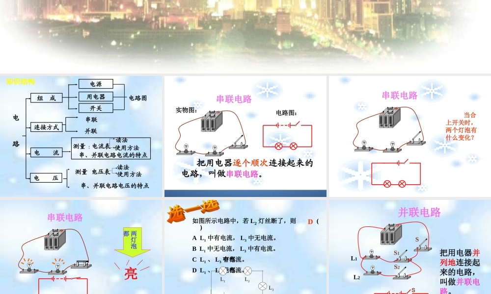 九年级物理上册 第13章 电路初探复习课件 苏科版 课件