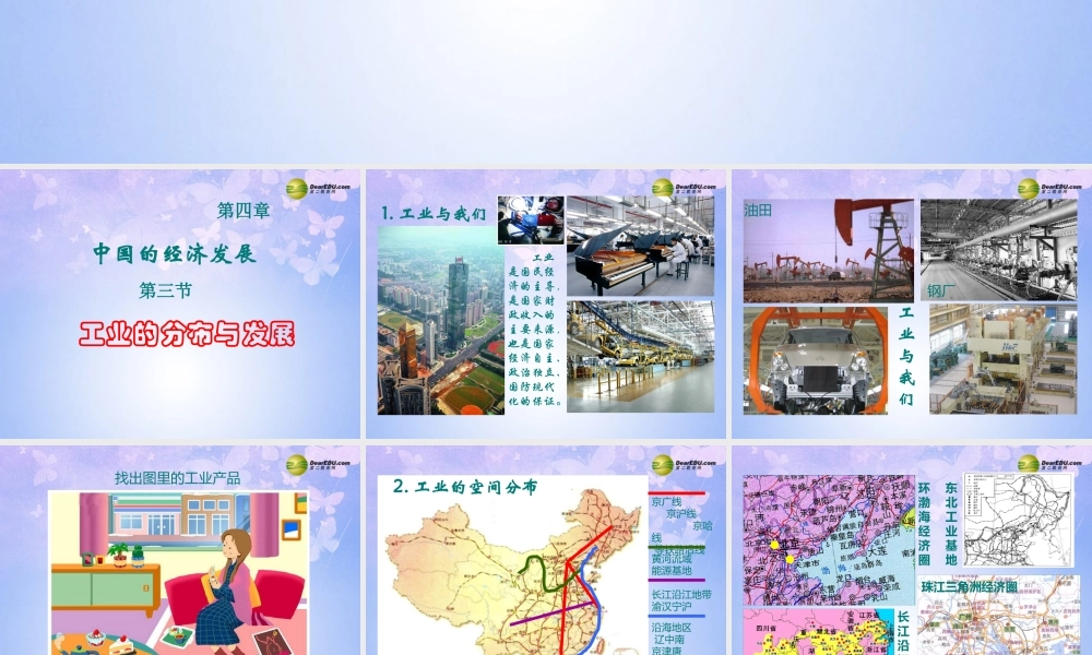八年级地理上册 第四章 第三节 工业的分布与发展课件 新人教版 课件