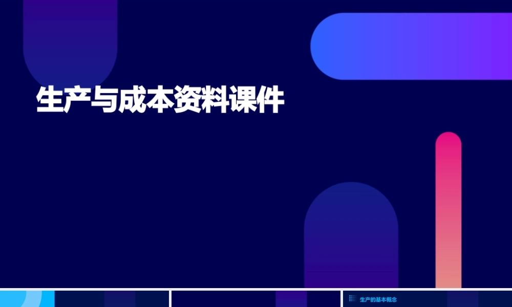 生产与成本资料课件